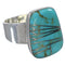 Sterling Silver Southwestern Turquoise Inlay Jewelry Ring Size 8-1/2 AX88259