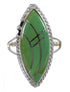Sterling Silver Southwest Jewelry Turquoise Ring Size 7-1/2 AX88302