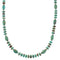 Genuine Sterling Silver Native American Kingman Turquoise Bead Necklace AX85142