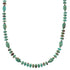 Genuine Sterling Silver Native American Kingman Turquoise Bead Necklace AX85142