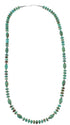 Genuine Sterling Silver Native American Kingman Turquoise Bead Necklace AX85142