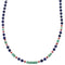 Genuine Sterling Silver Multicolor Navajo Bead Necklace RX85901