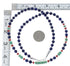 Genuine Sterling Silver Multicolor Navajo Bead Necklace RX85901