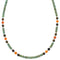 Native American Multicolor And Sterling Silver Bead Necklace RX85910
