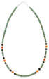Native American Multicolor And Sterling Silver Bead Necklace RX85910