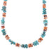 Multicolor Native American Genuine Sterling Silver Bead Necklace AX88928