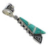 Turquoise And Opal Water Wave Sterling Silver Pendant RX89441