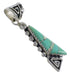 Authentic Sterling Silver Turquoise Opal Water Wave Southwest Pendant RX89445