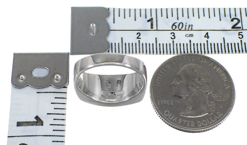 Turquoise Genuine Sterling Silver Southwestern Ring Size 4-1/2 QX86563