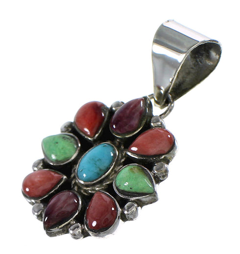 Multicolor Authentic Sterling Silver Southwest Pendant AX91061
