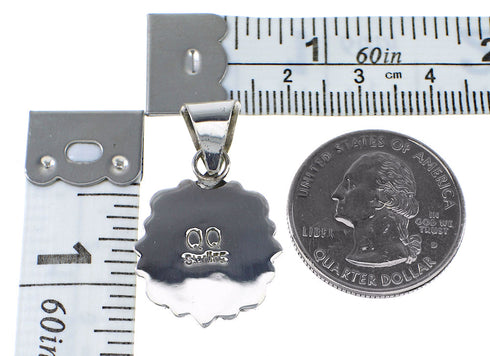 Multicolor Authentic Sterling Silver Southwest Pendant AX91061