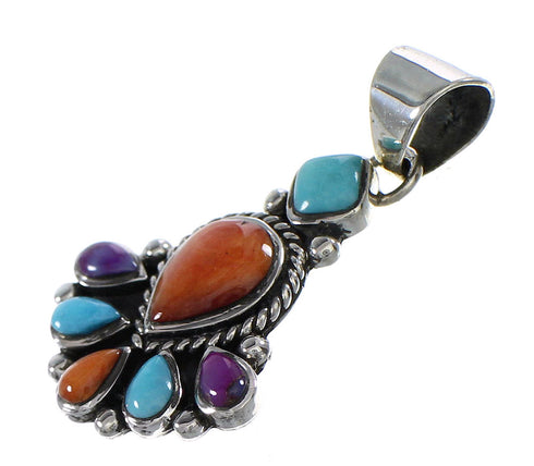 Multicolor Sterling Silver Southwest Pendant AX91064