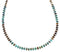 American Indian Multicolor Sterling Silver Bead Necklace RX91578