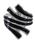 Silver Southwestern Jet Ring Size 7-1/4 QX87548