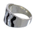 Silver Southwest Jet Mother Of Pearl Ring Size 4-1/2 QX87597