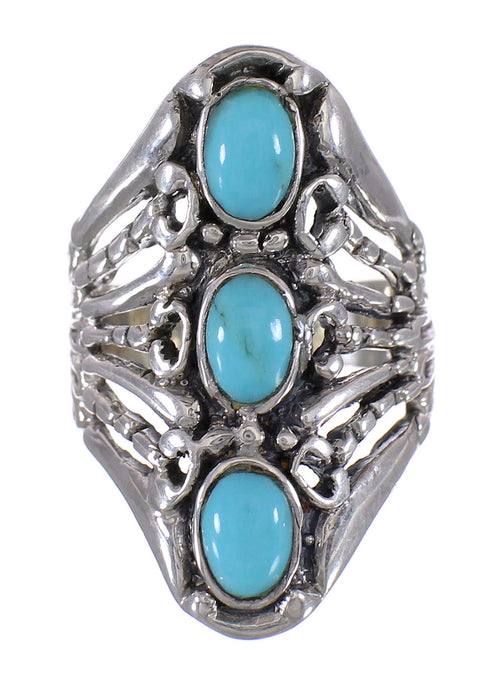 Sterling Silver Southwest Turquoise Ring Size 7-1/4 QX87208