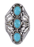 Sterling Silver Southwest Turquoise Ring Size 7-1/4 QX87208