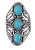 Turquoise Authentic Sterling Silver Southwestern Ring Size 8-1/2 QX87245