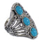 Turquoise Genuine Sterling Silver Southwest Ring Size 7-3/4 QX87248