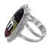 Multicolor Silver Native American Village Design Ring Size 5-1/4 FX93672