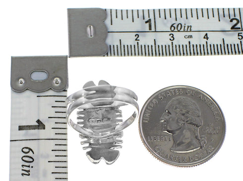 Multicolor Silver Native American Village Design Ring Size 5-1/4 FX93672