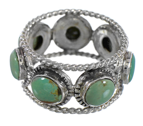 Southwest Silver Turquoise Ring Size 5-1/4 YX94017