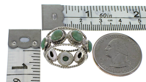 Southwest Silver Turquoise Ring Size 5-1/4 YX94017