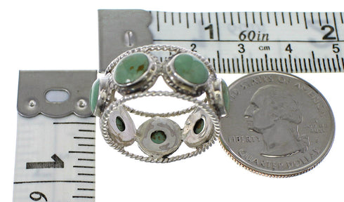 Sterling Silver Southwestern Turquoise Ring Size 6-1/4 YX94038