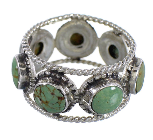 Turquoise Southwestern Sterling Silver Ring Size 6-1/4 YX94046