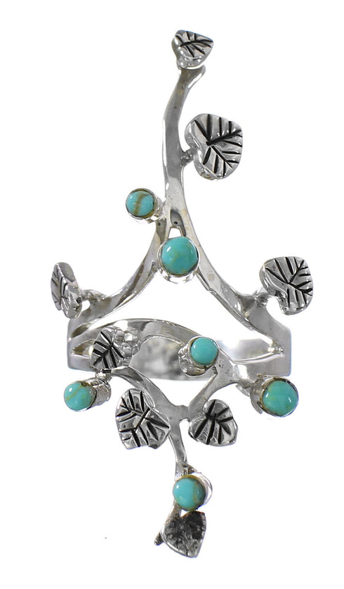 Sterling Silver Turquoise Southwest Ring Size 5-1/4 YX94083