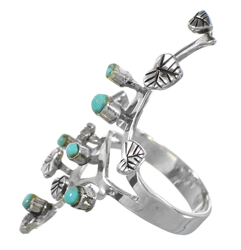Sterling Silver Turquoise Southwest Ring Size 5-1/4 YX94083