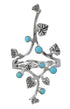 Silver And Turquoise Southwestern Ring Size 8 YX94095