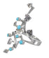 Silver And Turquoise Southwestern Ring Size 8 YX94095