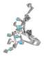 Silver And Turquoise Southwest Ring Size 7-3/4 YX94094