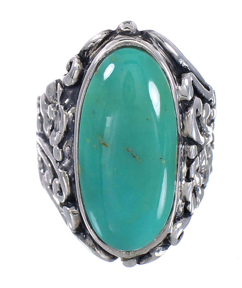 Southwest Silver Flower Turquoise Jewelry Ring Size 5-1/2 RX94050