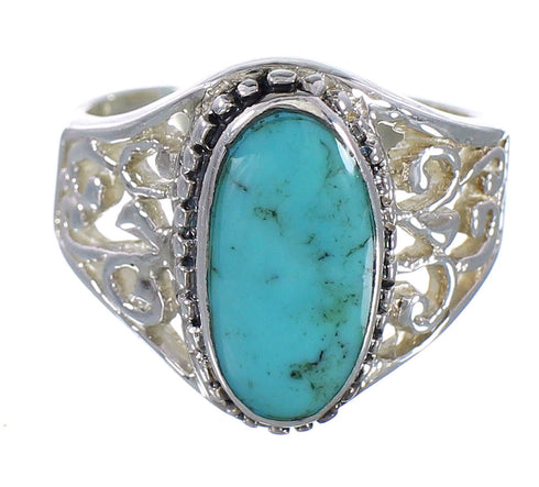 Turquoise Sterling Silver Jewelry Ring Size 4-3/4 RX94053