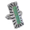 Turquoise Inlay Sterling Silver Jewelry Ring Size 4-1/2 FX93710