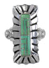 Turquoise Inlay Sterling Silver Jewelry Ring Size 4-1/2 FX93710