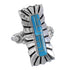 Sterling Silver Turquoise Jewelry Ring Size 5 FX93725