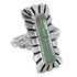 Turquoise Inlay And Sterling Silver Ring Size 5 AX94068