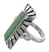 Turquoise Inlay And Sterling Silver Ring Size 5 AX94068