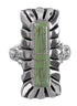 Turquoise Inlay Authentic Sterling Silver Southwest Ring Size 8-1/2 AX94074