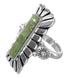 Turquoise Inlay Southwestern Silver Ring Size 5-1/4 AX94084
