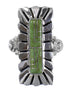Genuine Sterling Silver Southwest Turquoise Inlay Ring Size 8-1/2 AX94088