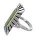 Genuine Sterling Silver Southwest Turquoise Inlay Ring Size 8-1/2 AX94088