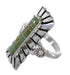 Sterling Silver Southwest Turquoise Jewelry Ring Size 5-1/2 AX94091