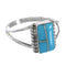 Turquoise Inlay Sterling Silver Southwest Jewelry Ring Size 4-3/4 FX93718