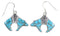 Turquoise Inlay Southwestern Bear Sterling Silver Earrings PX32364