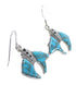 Turquoise Inlay Southwestern Bear Sterling Silver Earrings PX32364