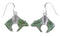 Silver Turquoise Inlay Bear Hook Dangle Earrings PX32376
